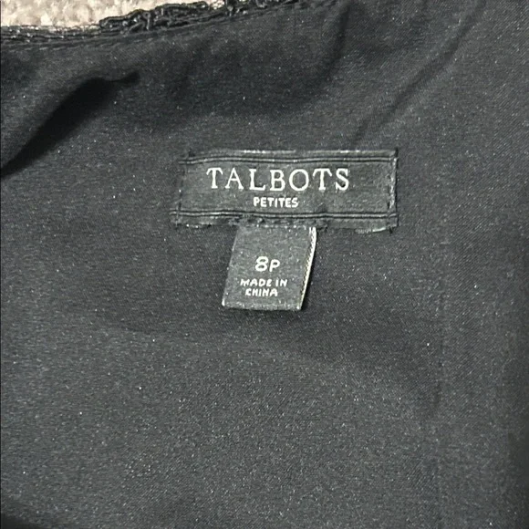 Talbots  Black Lace Sleeveless Dress sz:8P - Picture 2 of 5